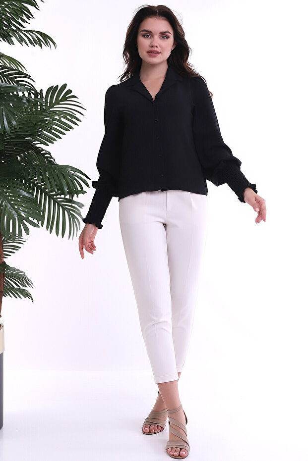 20023300 Sunshine Jacket Collar Gipeli Shirt Black