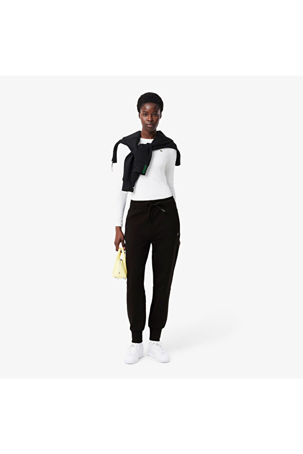 Kadın Tapered Fit Siyah Eşofman Altı - 1