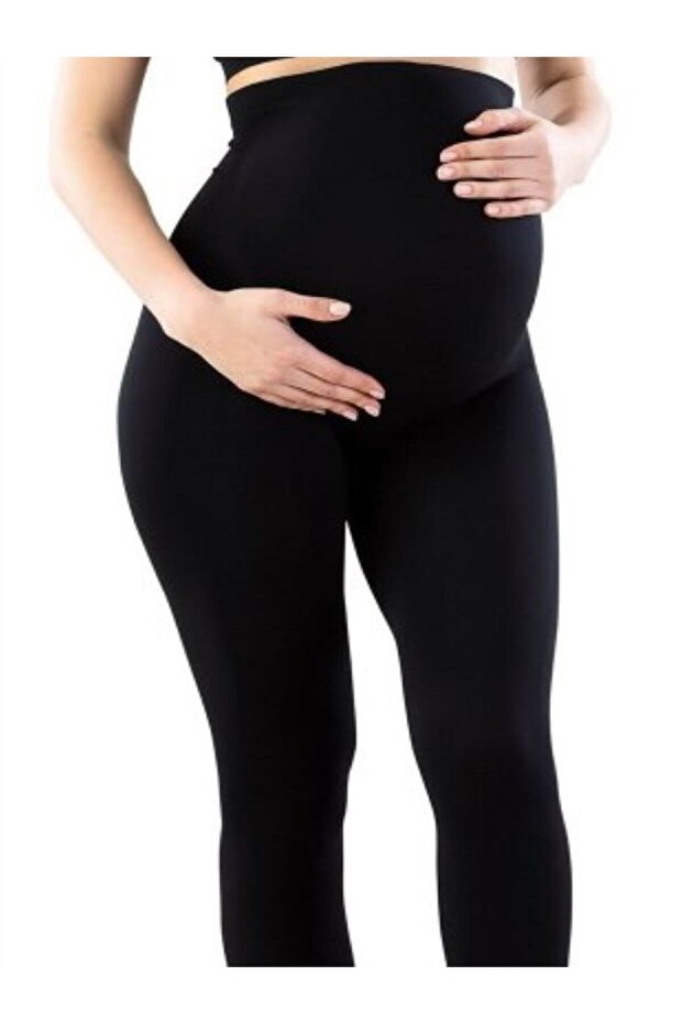 Winter Raised Recovery Effective Adjustable Waist Stretch Fabric Maternity Leggings