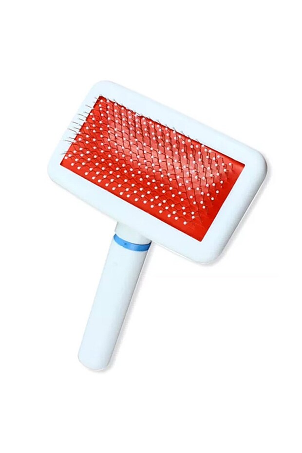 Stainless Pet Cat Dog Feather Crawl Collect Brush Easy Clean Grooming Tool (K0)