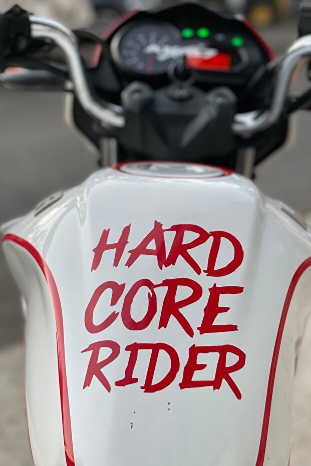 Decorative Red Hard Core Rider Sticker for Car-motor 15cmx12cm (1 PC)