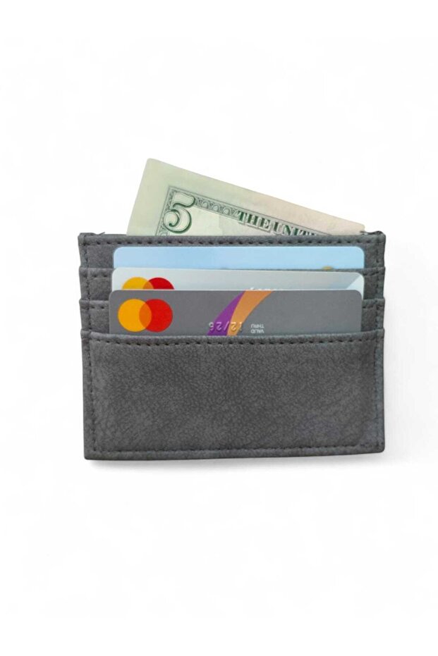 حامل البطاقة الرمادية الأمامية والخلفية - 2