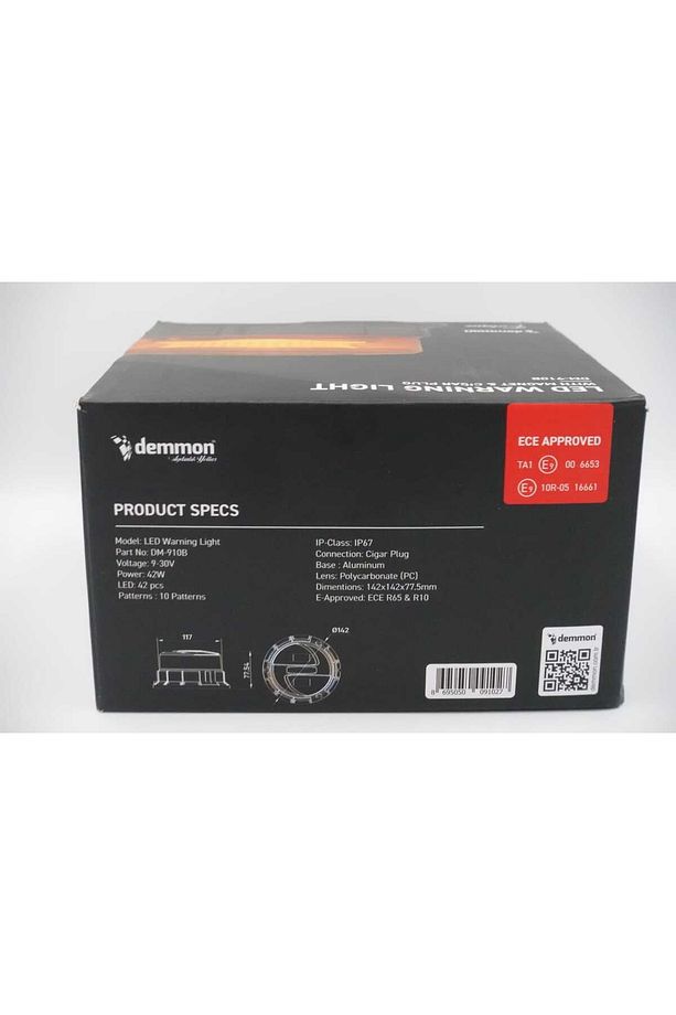 DM-910B LED Tepe Lambası -  Lamba - Mıknatıslı & Çakmak Soketli - IP67 ECE R65 Onaylı - 5