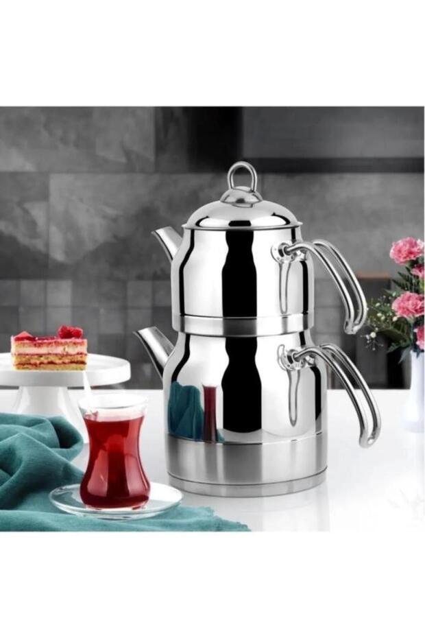 Yonca Belinda Medium Steel Teapot - Metal Handle-2031