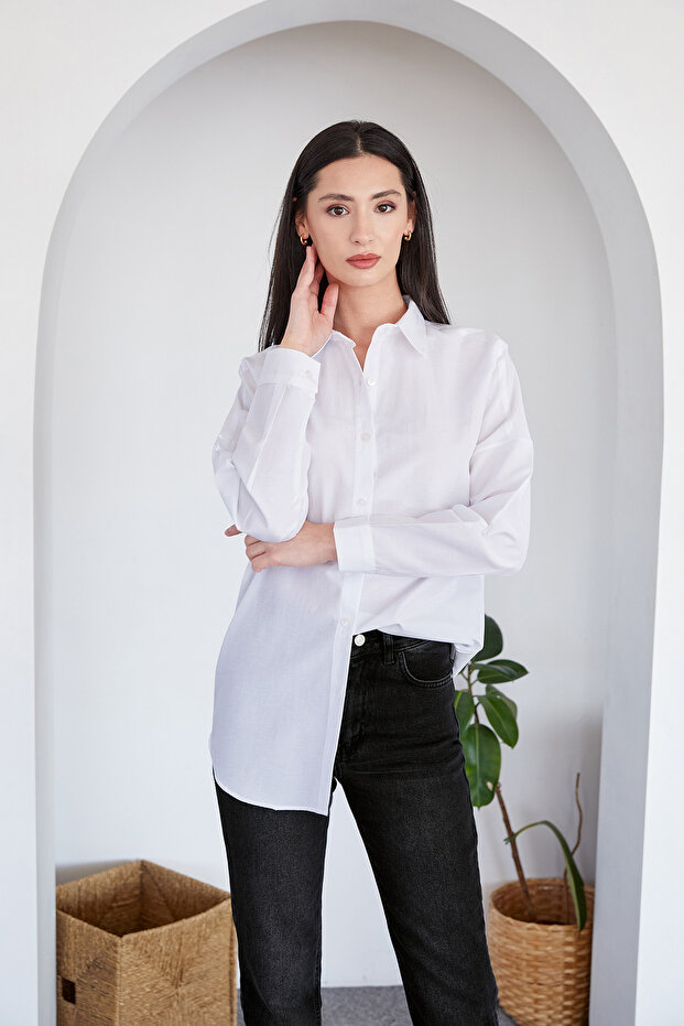 Basic Terikoton Fabric Shirt - 3