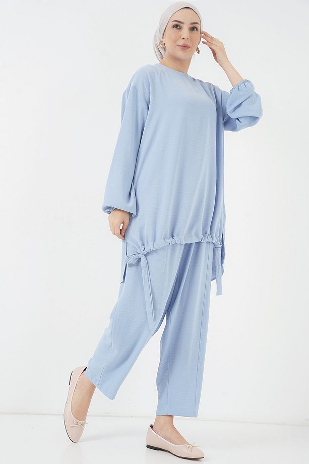6682 Tunik Pantolon İkili Takım - Mavi - 1