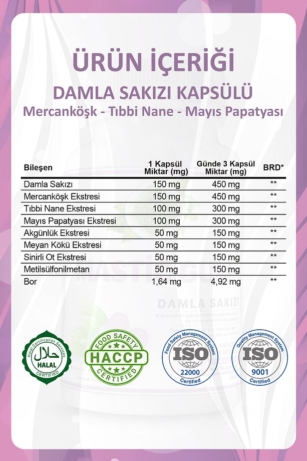 Mastic Gumm ( Damla Sakız ) Kapsül 60 Adet - 4