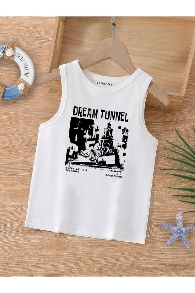 Cartoon Character Printed Sleeveless Children's T-Shirt