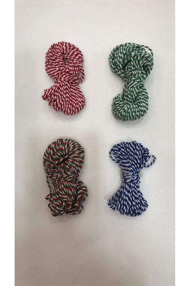 4lü set Toplam 40 metre Örgü İpi Marteniçka İpi Paketleme Ambalaj İp Şans Bileklik Mart İpi - 1