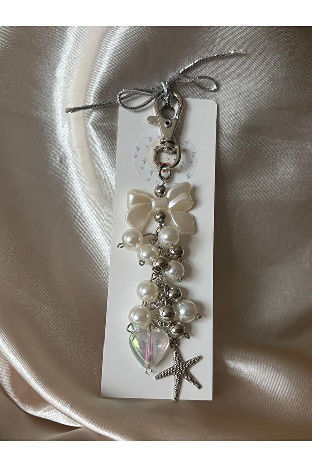 Flowers Pearl Bag Charm,Bag Accessory,Key Chain