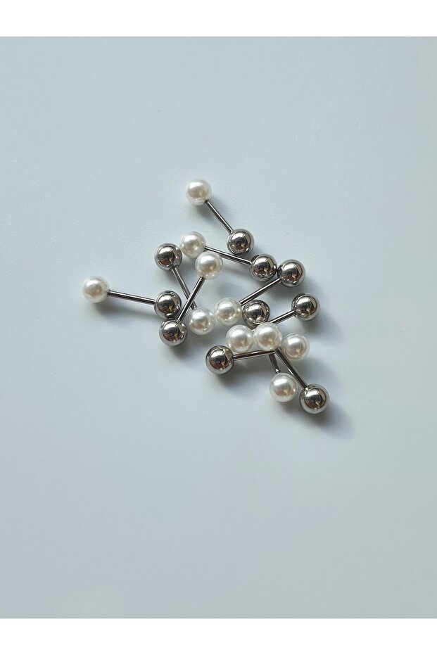 Çelik Inci Top Uçlu Tragus Helix Kıkırdak Piercing Tek Adet - 8