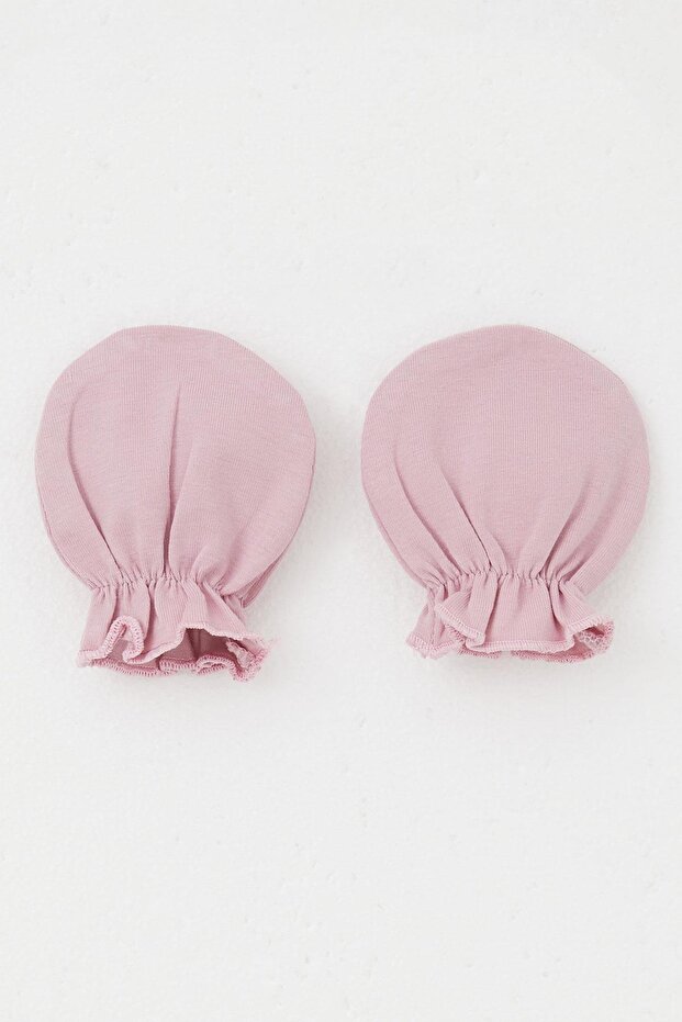 Yenidoğan Bebek Eldiven Basic Standart, Gülkurusu - 1