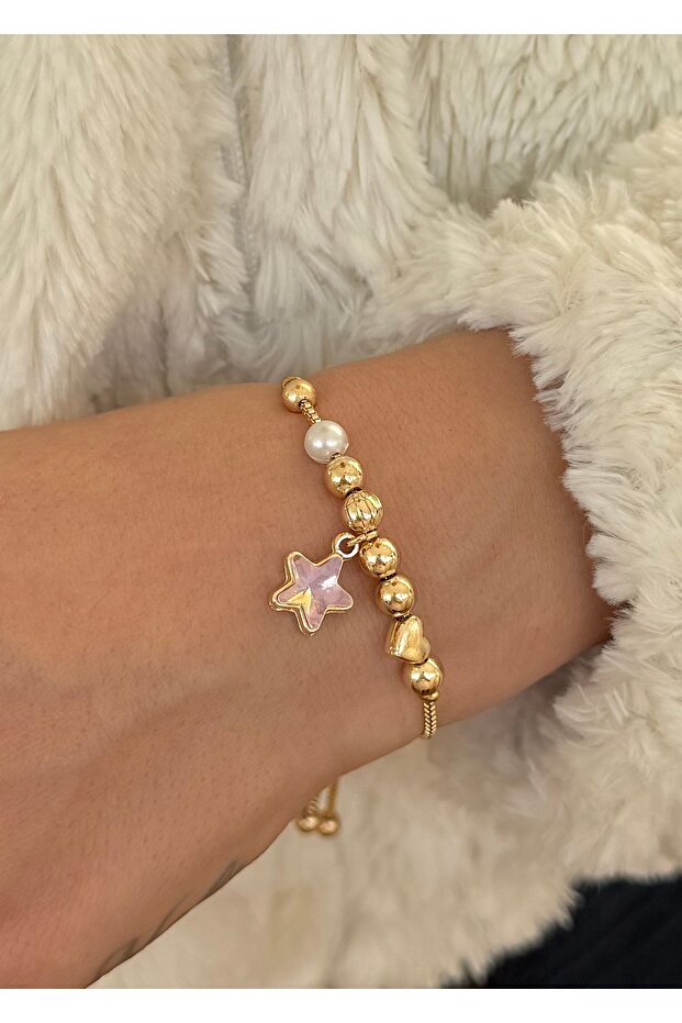 Women's Bracelet with Golden Star Figure Elevator