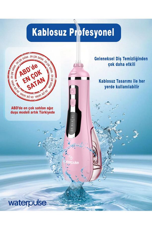 Wp-v500-p Water Flosser Taşınabilir, Şarjlı, Masajlı, Diş/protez Bakım Ve Ağız Duşu-pembe - 3