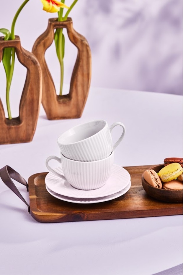 Seashell 2 Kişilik Çay Fincanı 200 Ml Pudra - 2