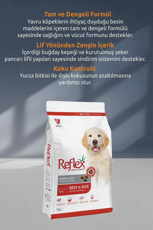 Biftekli Ve Pirinçli Yavru Köpek Maması 15 Kg - 3