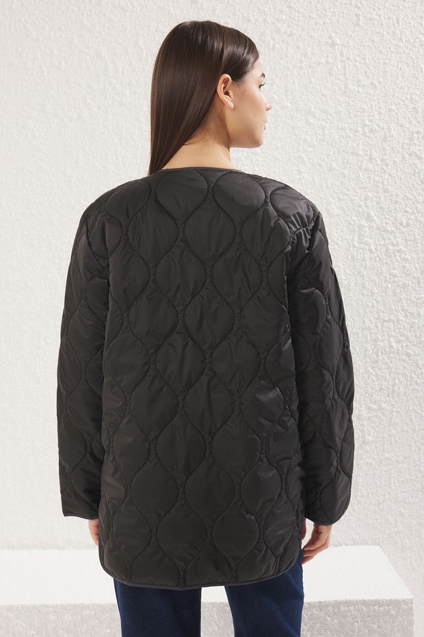 Siyah Oversize Mont TWOAW23MO00134 - 5
