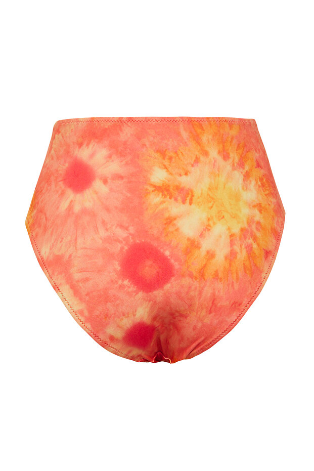 Batik Desenli Hipster Yüksek Bel Bikini Altı TBESS21BA0057 - 6