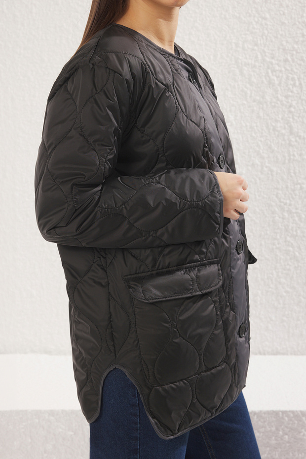 Siyah Oversize Mont TWOAW23MO00134 - 3