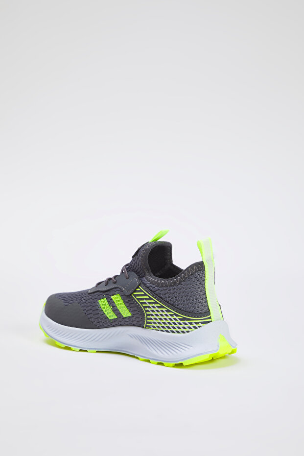 Gri Bağcıklı Neon Detaylı Hafif Taban Büyük/Küçük Erkek Çocuk Kids Spor Ayakkabı TAKSS25SN00025 - 5