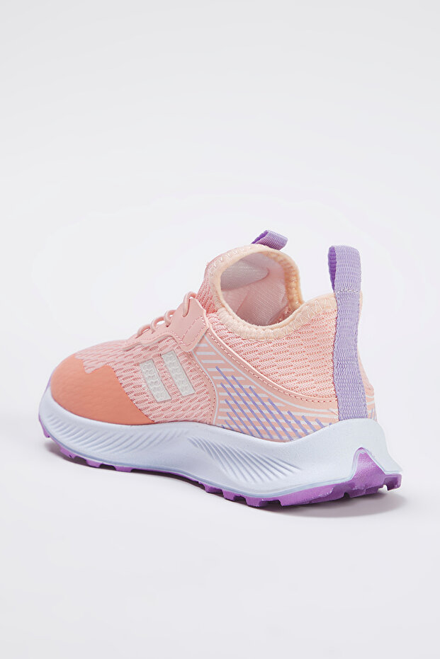 Pudrowe sznurowane liliowe lekkie podeszwy dziewczęce trampki Takss25Sn00027 - 8