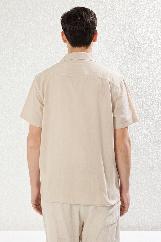 Vizon Unisex Relaxed Fit Kısa Kollu Gömlek TMNSS23GO00064 - 5