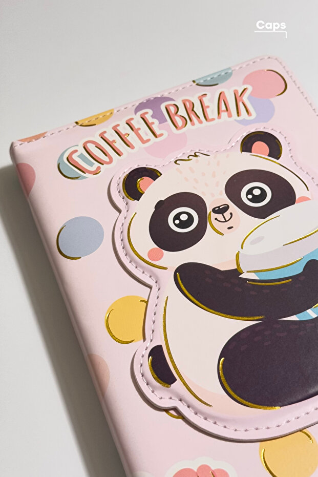 دفتر ملاحظات متعدد الأغراض على شكل باندا - 256 ورقة، خطوط، مربعات، مخطط، صفحات فارغة - 8