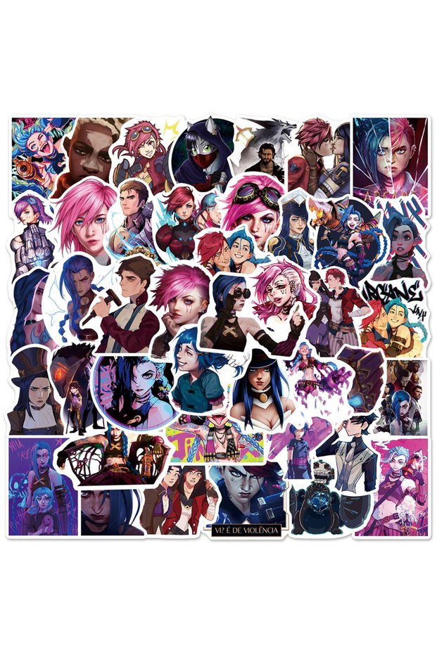 Bandai 50PCS 10/30/50pcs Cool Cartoon Arcane Game Stickers Anime DIY Phone Case Guitar Notebook Bike