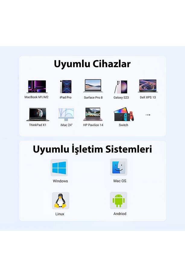 5-in-1 USB-C 100W PD 4K HDMI Hub Çoklayıcı, Gri - 15596 - 8