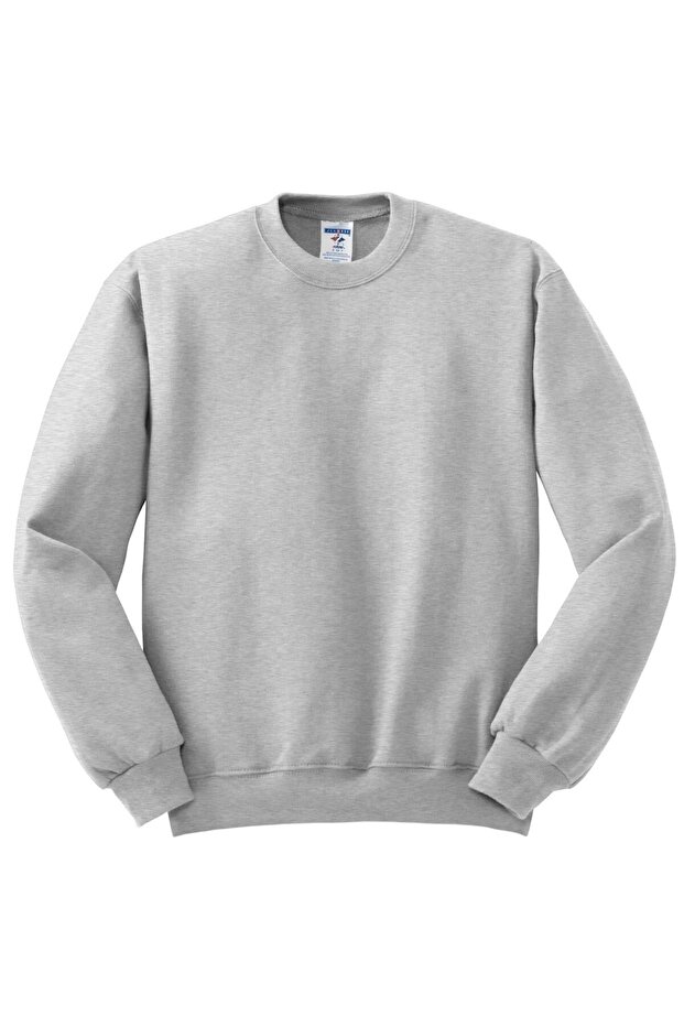 Crew Neck Gray Sweatshirt - 1