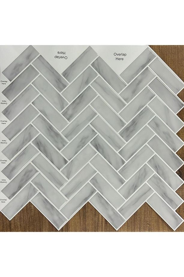 30×30cm Gri Mozaik Epoksi 1 Adet 3D Yapışkanlı Duvar Kaplama Paneli Mutfak Banyo Salon Ofis Döşeme - 8