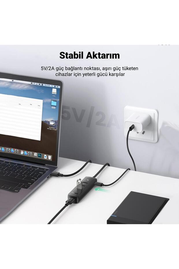 USB 3.0 4-Port Hub 0.25m Siyah - 10915 - 5