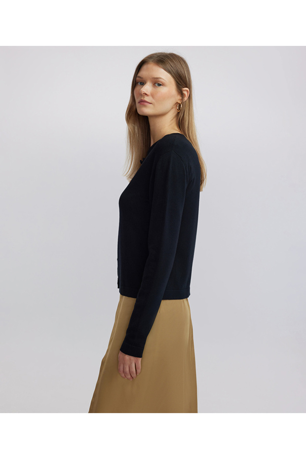 Basic triko hırka - 5