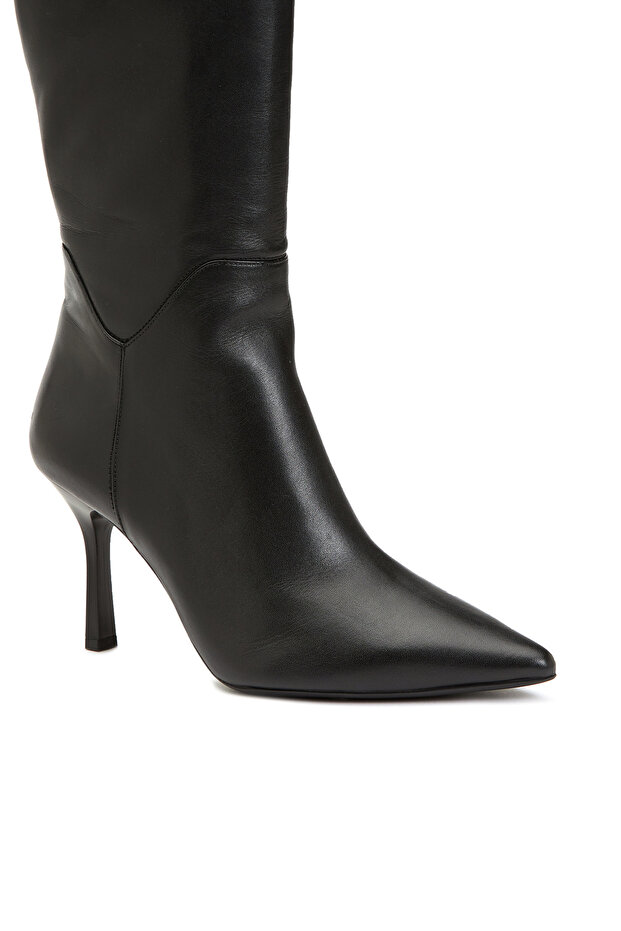 Siyah Kadın Deri Çizme - 6