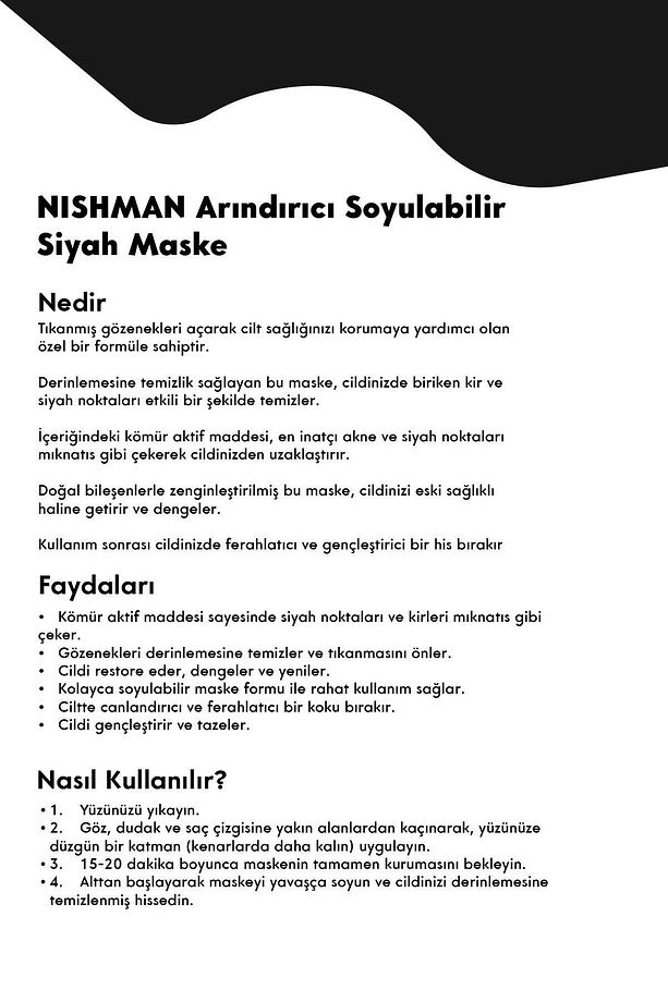 Karma, Yağlı Ve Akneye Eğilimli Ciltler İçin Siyah Nokta Arındırıcı Soyulabilir Yüz Maskesi 200 ML - 5