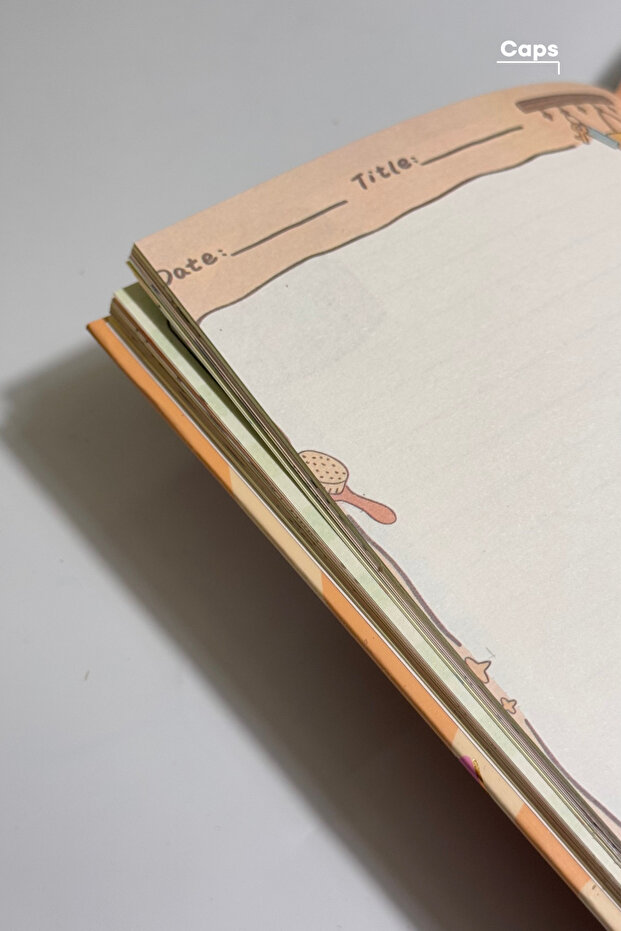 دفتر ملاحظات كابيبارا ذو خطوط زرقاء منقوشة وقابلة للقفل - 160 صفحة - 7