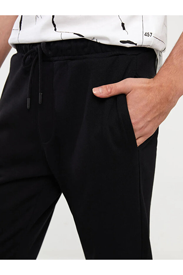 LCW Casual Siyah Slim Fit Erkek Kalın Eşofman Altı - 2