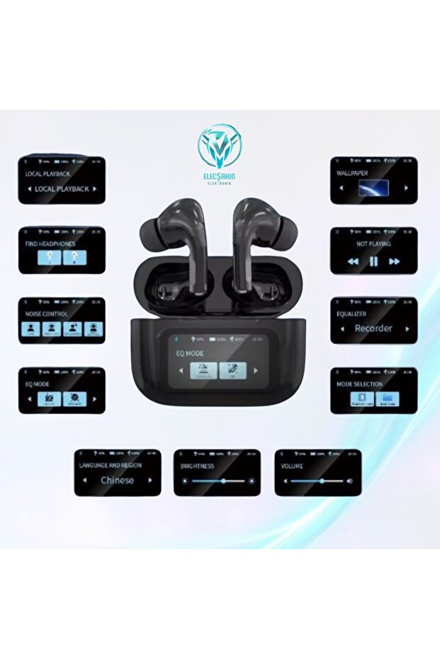 Bluetooth Kulaklık , Dokunmatik Ekranlı, ANC ENC Bluetooth 5,3 - 1