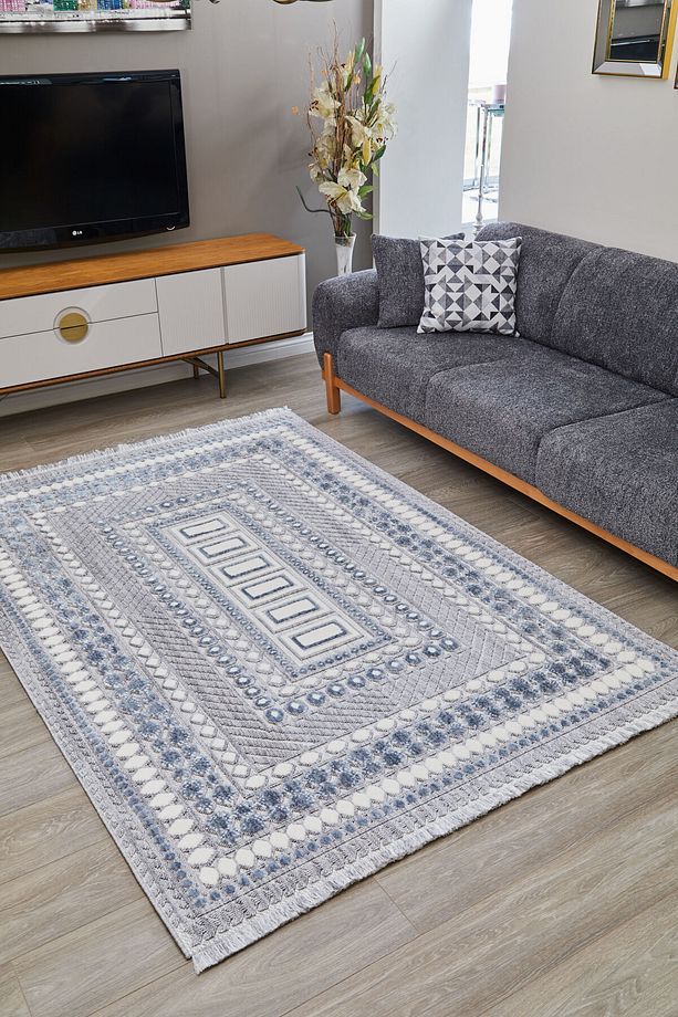 Broadway Iskandinav Salon Halısı Mutfak Halısı Yolluk Bukle Dokuma Halı Geometrik Multi BR-02 - 4