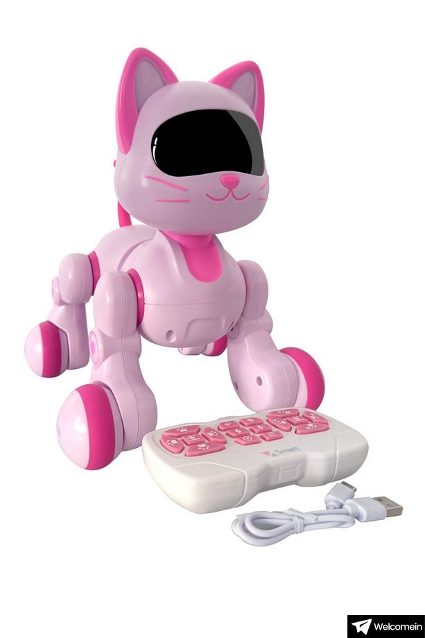 Oyuncak 30 Fonksiyonlu Uzaktan Kumandalı Şarjlı Sesli Işıklı Dokunma Algılama&Programlama Robot Kedi - 2