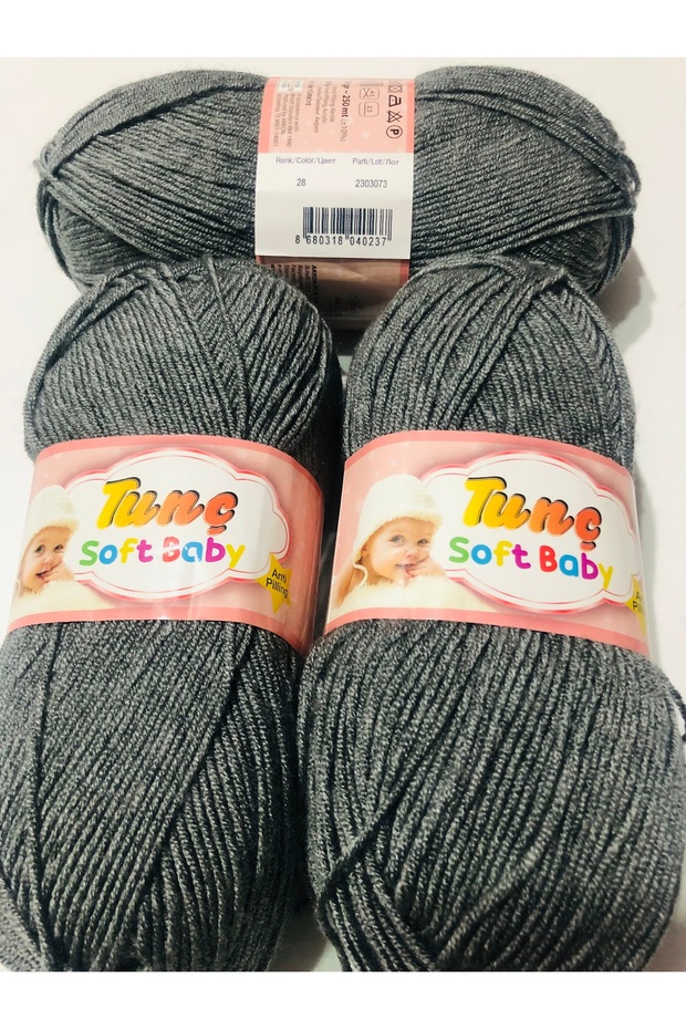 Tunç soft baby örgü ipi 3 lü antipiling tüylenmez - 2
