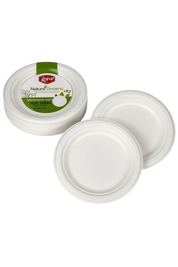 Nature Ekolojik Karton Kağıt Parti Tek Kullanımlık Tabak - 18 Cm. - 50 Adetlik 3 Paket - 4