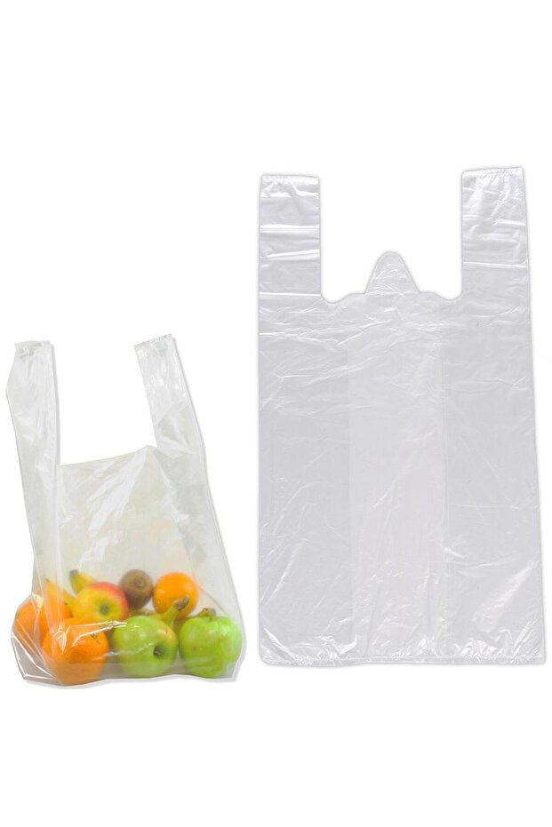 Rulo Şeffaf Market Poşet Torba - Hışır Atlet Poşet -Küçük Boy - 200 Adetlik 5 Rulo - 4