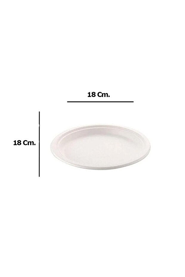 Nature Ekolojik Karton Kağıt Parti Tek Kullanımlık Tabak - 18 Cm. - 50 Adetlik 3 Paket - 5