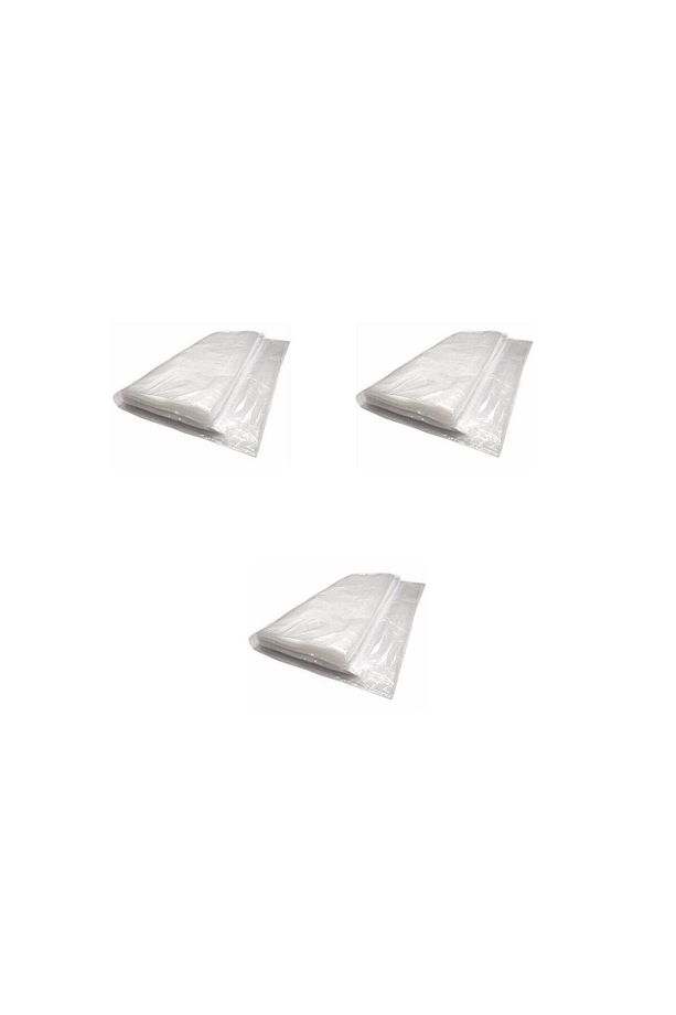 Vakumsuz Şeffaf Tek Kişilik Yatak Baza Saklama Taşıma Kılıfı Poşeti Torbası -120x200 Cm. - 3 Adet - 1