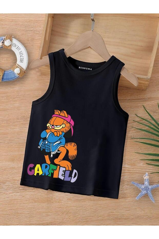 Cartoon Character Printed Sleeveless Children's T-Shirt