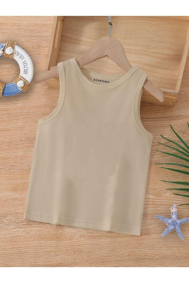 Printed Sleeveless Kids T-Shirt