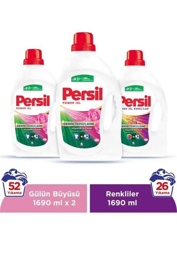 Sıvı Çamaşır Deterjanı 3 X 1690ml (52 YIKAMA GÜLÜN BÜYÜSÜ 26 YIKAMA COLOR) - 1