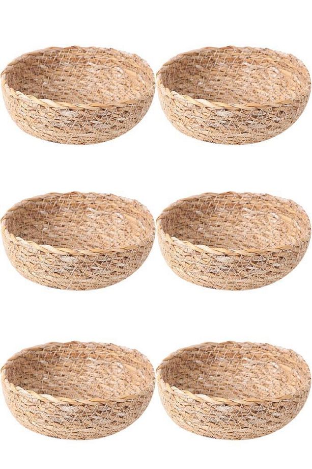 6’lı Hasır Mini Çerezlik Ve Kase Sunum Seti 15 Cm - Cl-13029 C1-1-121 - 1