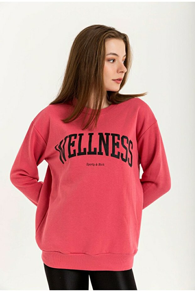 Printed 3 Thread Raised Sweatshirt - 1